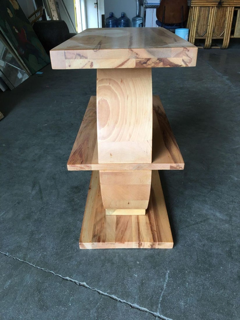 1920s Art Deco Geometreic "Ring" Maple Side Table - 5