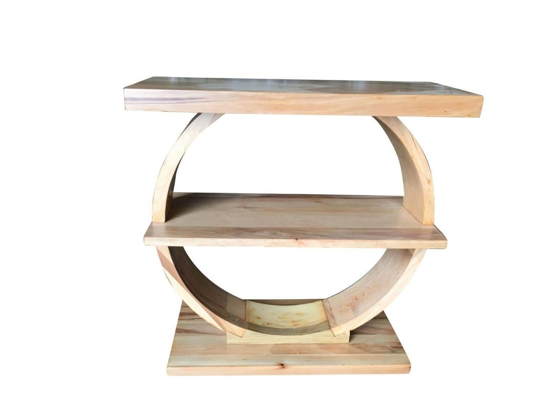 1920s Art Deco Geometreic "Ring" Maple Side Table - 6