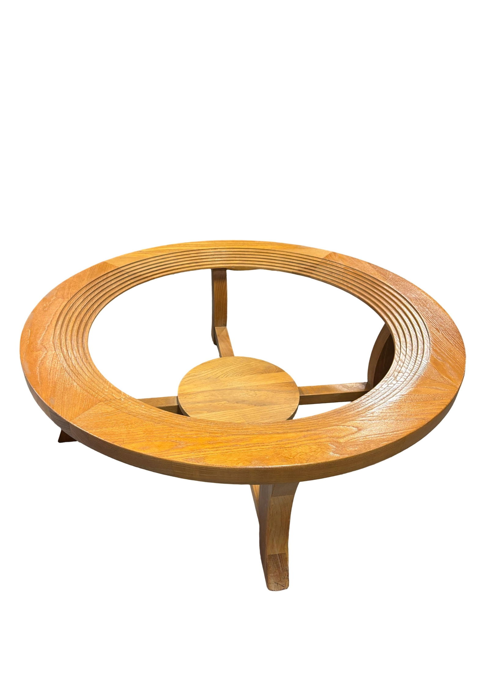 Paul Frankl Oak Stepped Cerused Coffee Table for Brown Saltman - 11