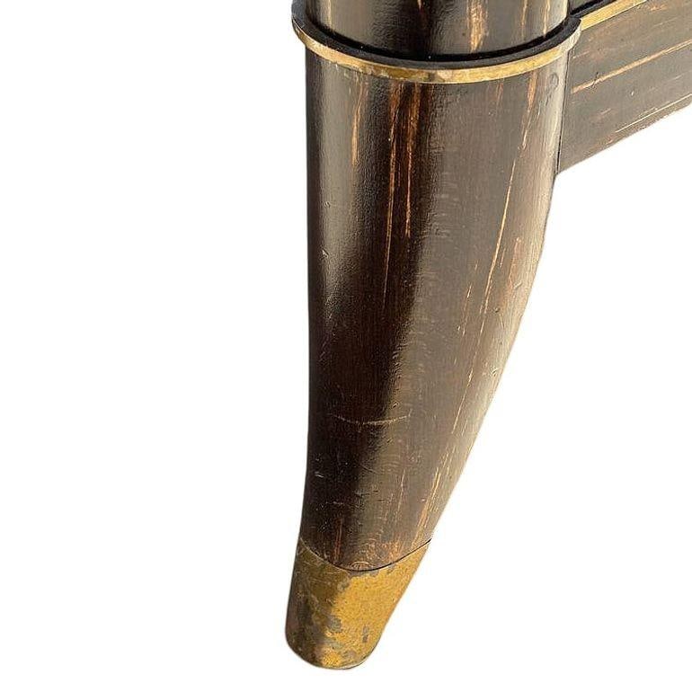 Atelier Leleu Style French Art Deco Macassar Ebony Dining Table w/ Brass Access - 6