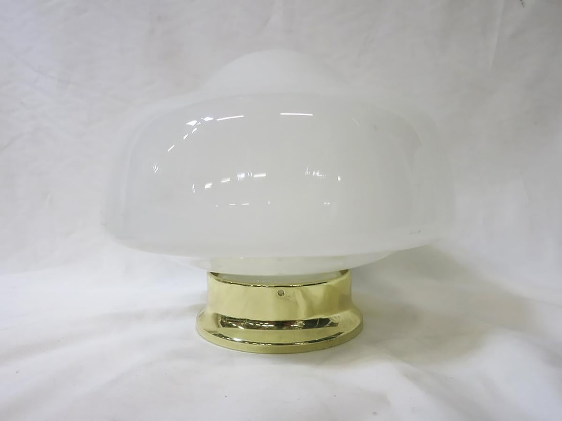 Small Schoolhouse Bell Shape Ceiling Glass Globe Pendant - 4
