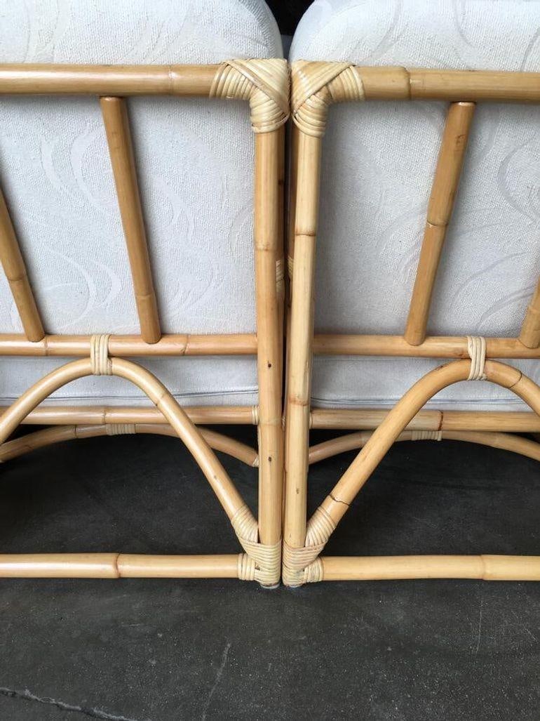 Restored Paul Laszlo Rattan Four Strand Sectional Settee Sofa - 12