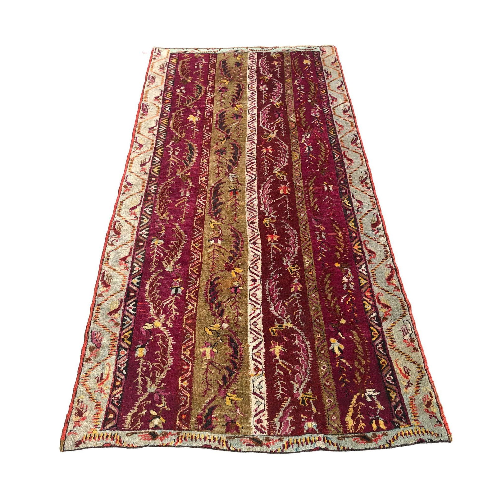 Handknotted 7' Foot Turkish Mudjur Carpet Wool Rug - 4