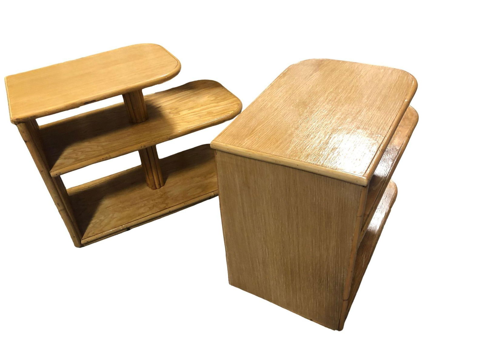 Restored Rattan Six Strand Square 3/4 Pretzel Livingroom Sofa and Chairs Set - 19