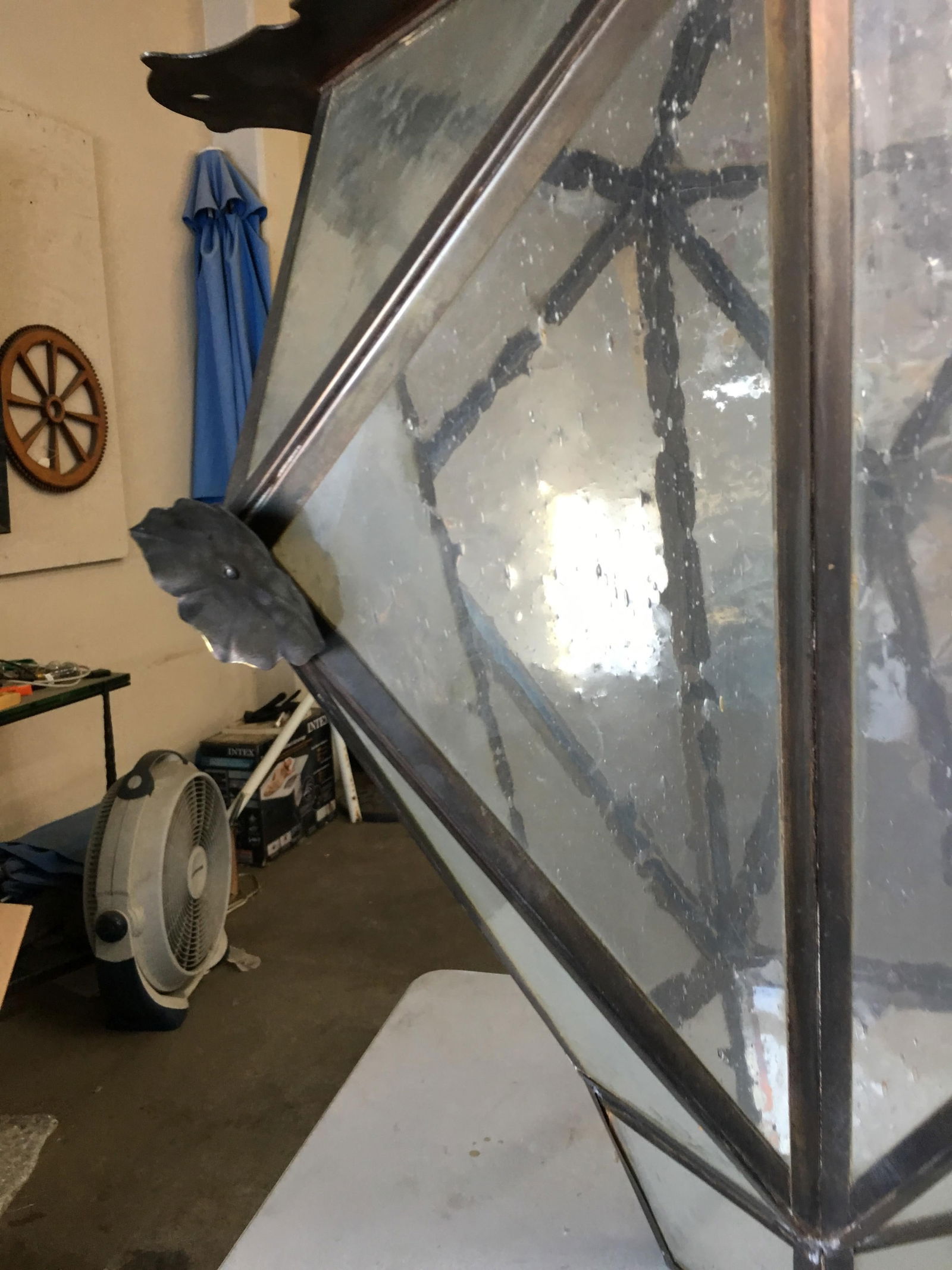 Large Geometric Bronze and Copper Lantern in the Style of Lyman Drake - 8