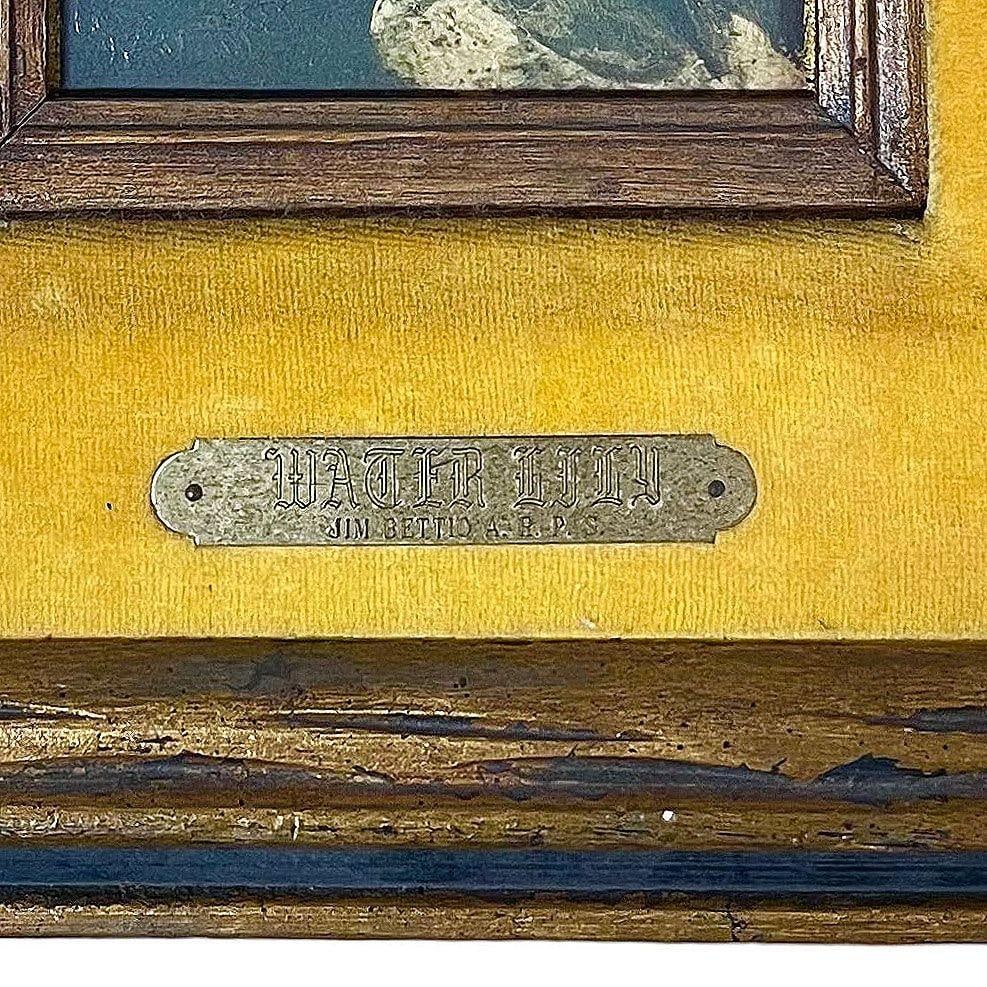 Still Life Floral "Water Lily" Oil on Board by James Pasqual Bettio - 4