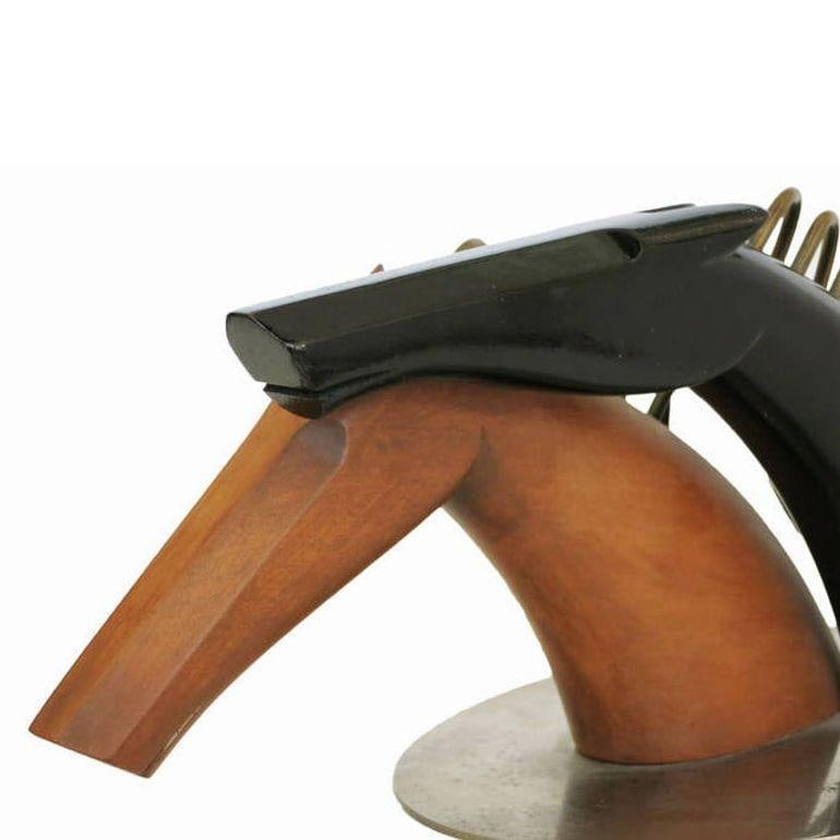 Art Deco Hagenauer Style Carved Horses by Sier Kunst - 4