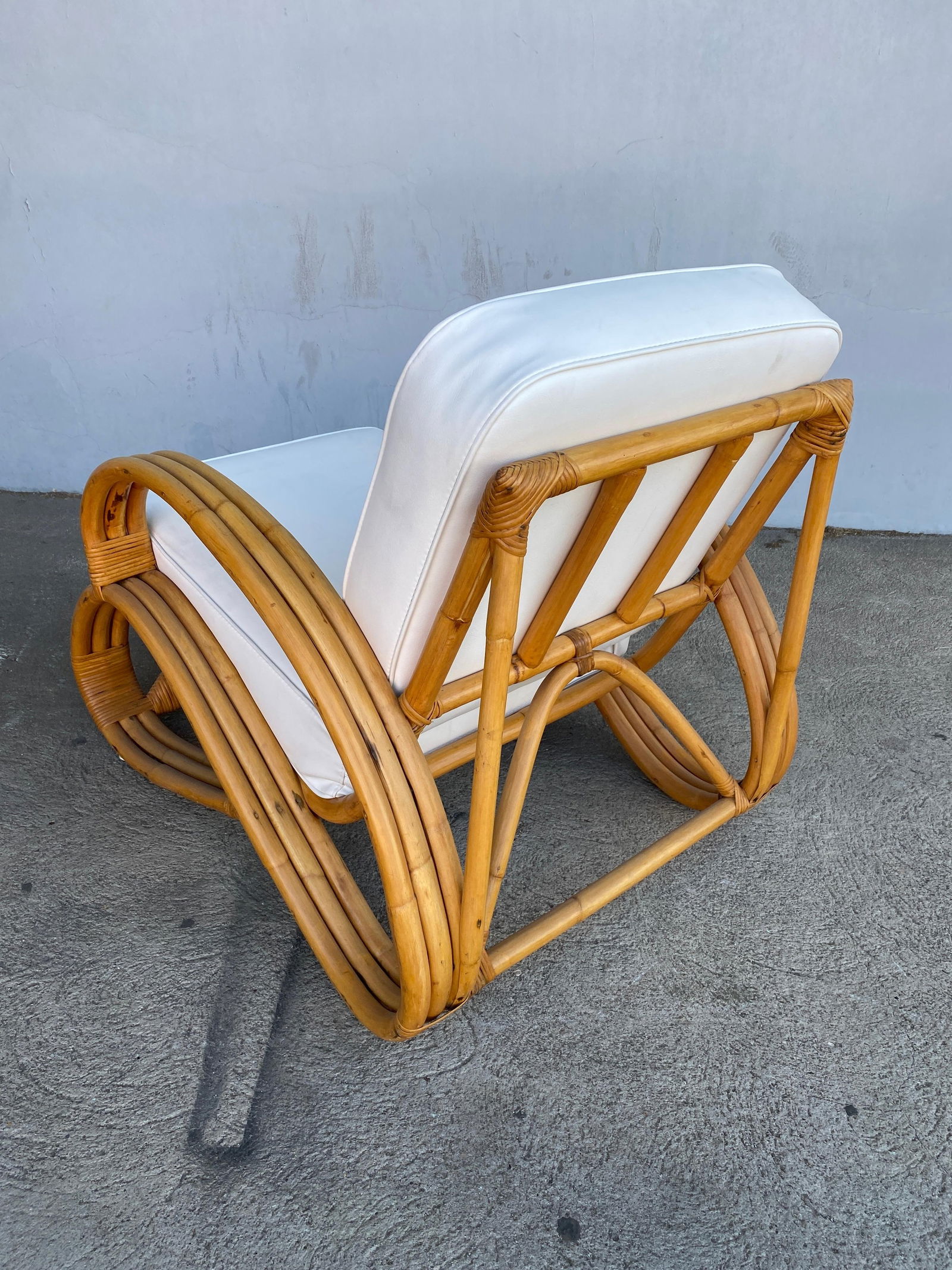 Rare "S Arm" 3-Strand Rattan Sofa and Lounge Chair Living Room Set - 20