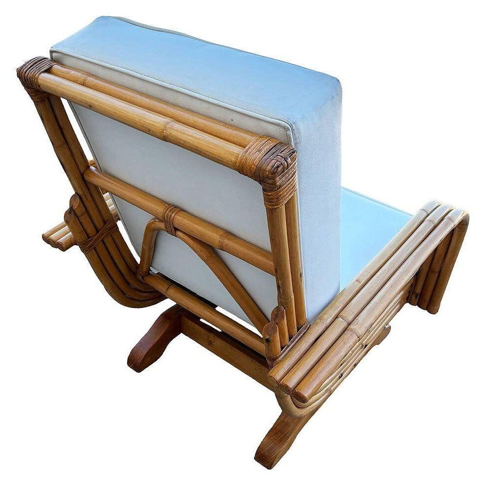 Restored Mid-century Triple Strand Rattan Springer Rocking Chair - 10