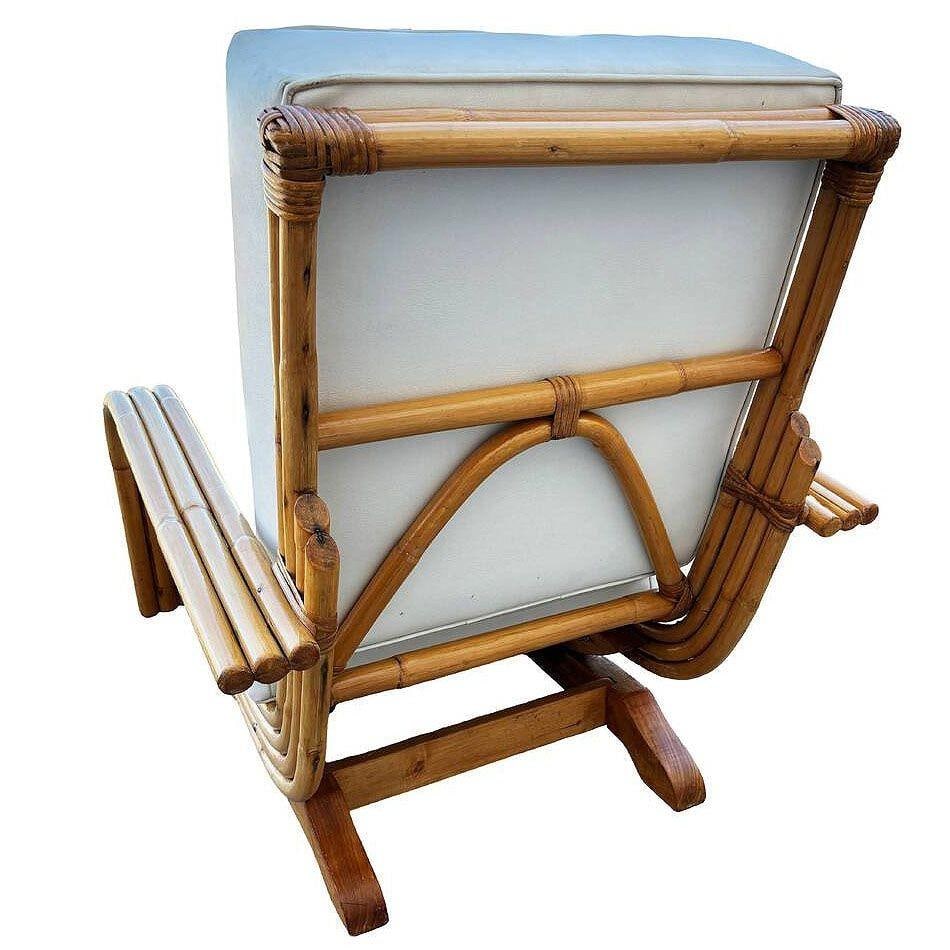 Restored Mid-century Triple Strand Rattan Springer Rocking Chair - 19