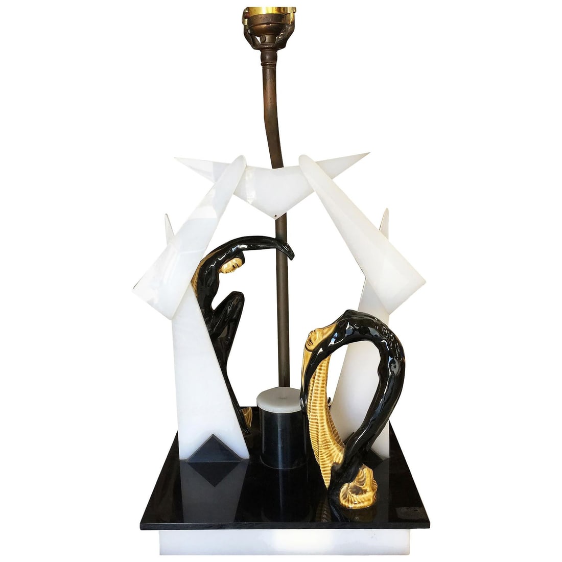 Midcentury Dancers Acrylic Sculptural Lamp by Moss - 7