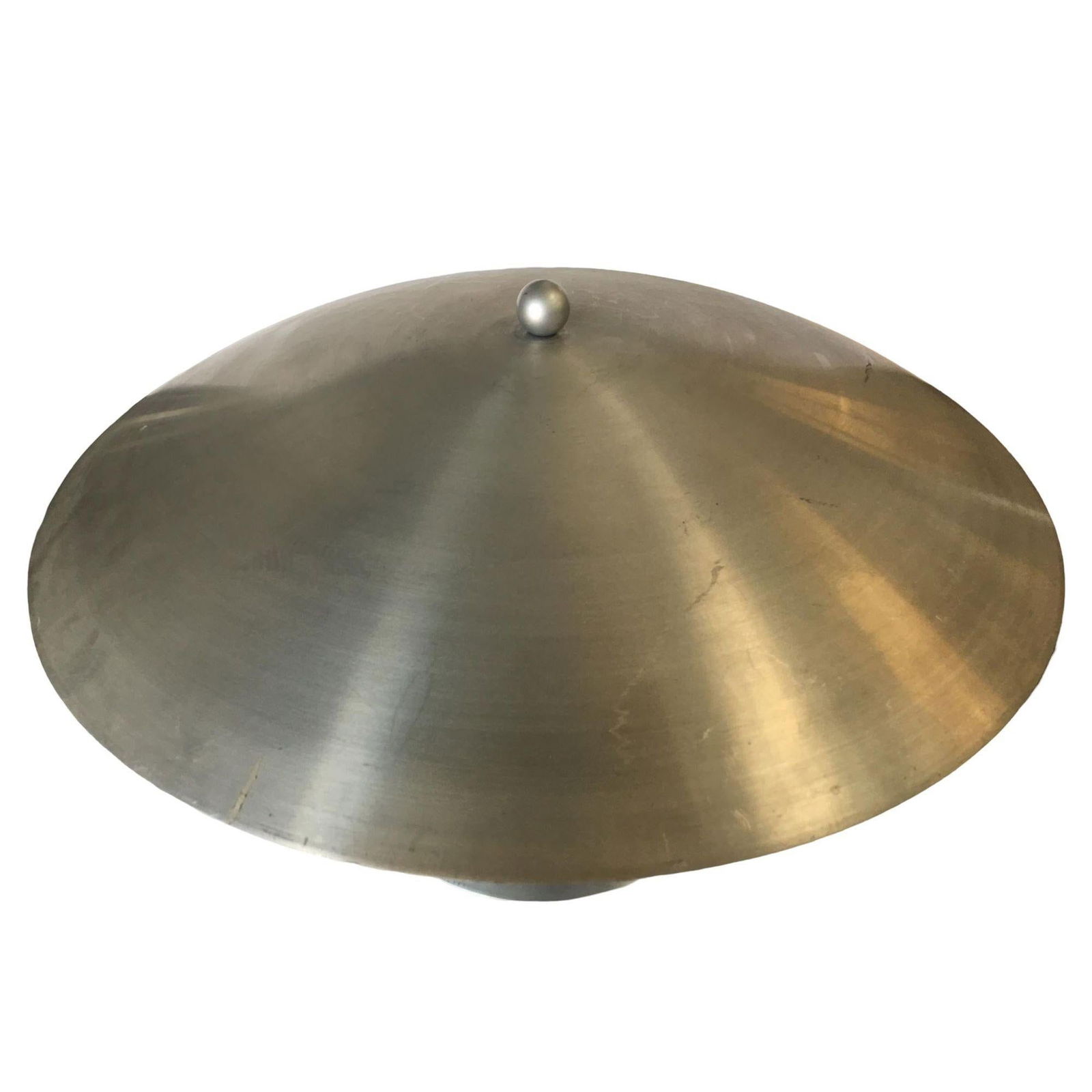 Art Deco Style Machine Age Table Lamp with Large Spun Aluminum Shade - 11