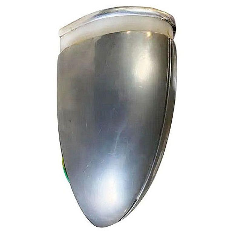 A Machine Age Streamline Brushed Aluminum Wall Sconce, 12 available - 4