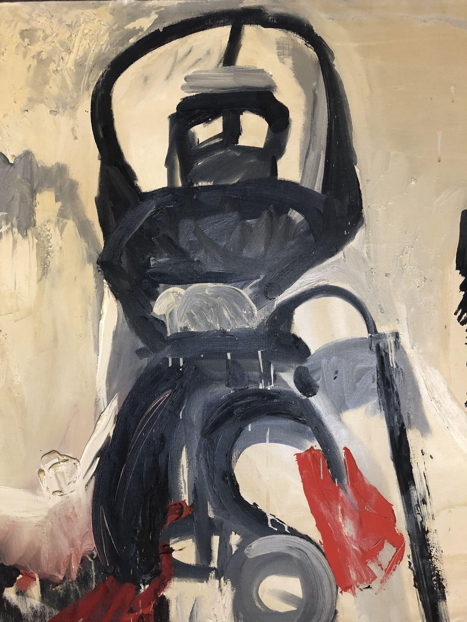 Abstract Robot Oil on Canvas Painting by artist Pasqual Bettio - 17