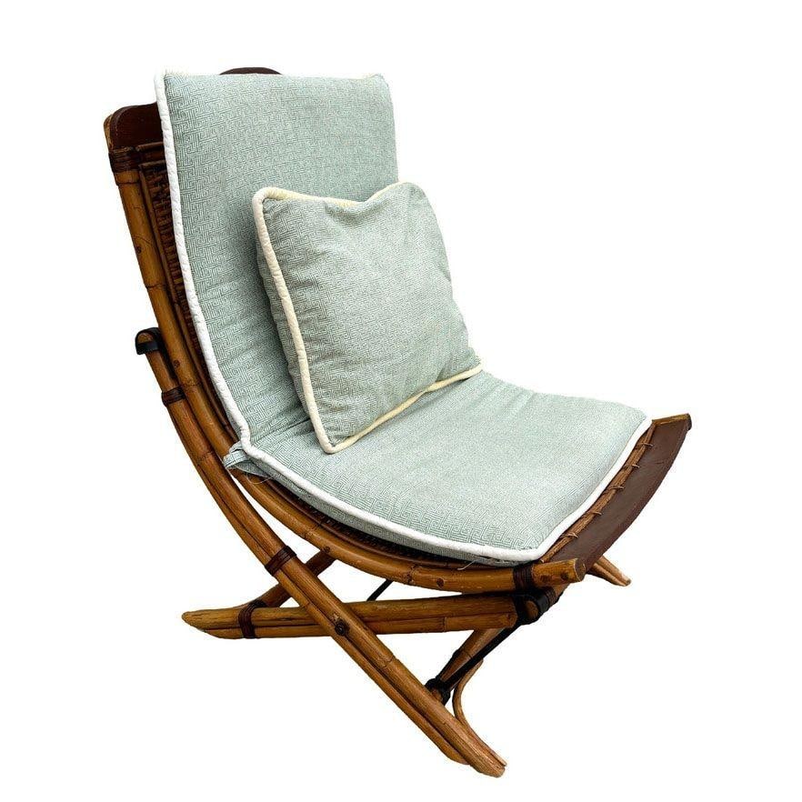 Early 20th Century English Folding Veranda Bamboo Garden Chair - 10