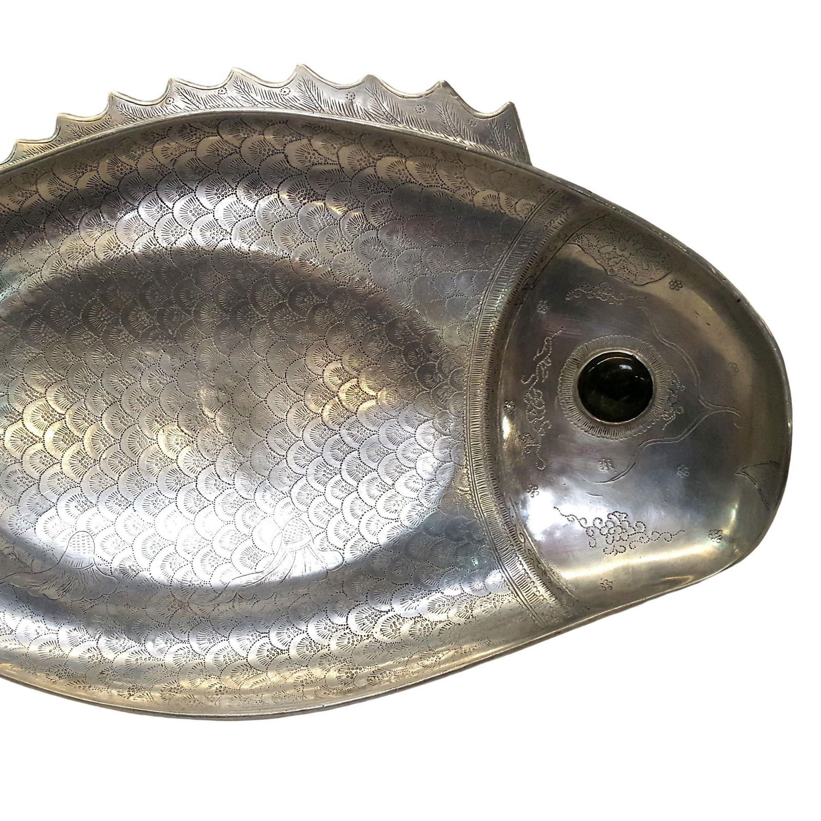 Vintage Arthur Court Large Aluminum Fish Serving Platter Circa 1975 - 15