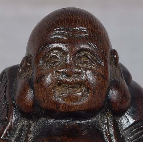 18c netsuke HOTEI with fan - 5