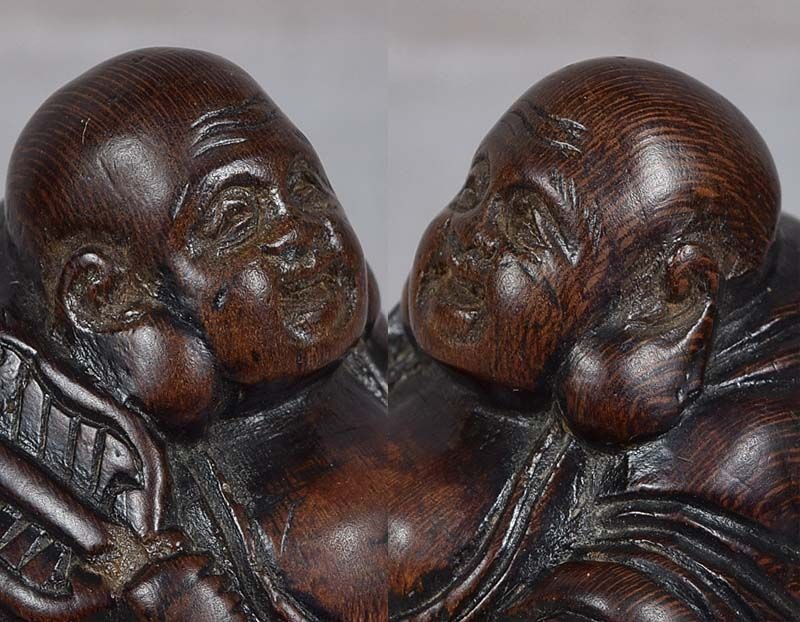 18c netsuke HOTEI with fan - 6