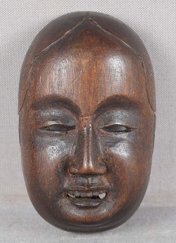19c netsuke mask of SHAKUMI (1 of 5)