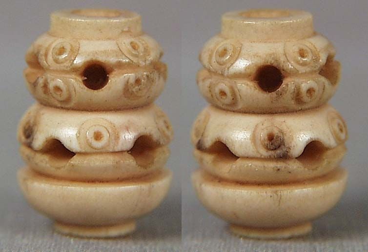 19c OJIME netsuke slide double gourd - 2