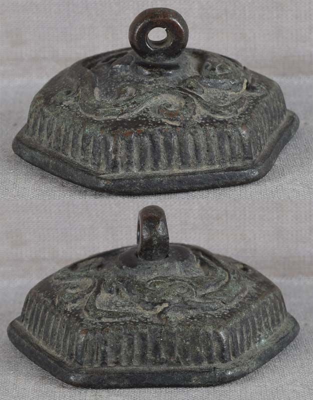 18c bronze SUIGARAAKE netsuke DRAGON & PEARL - 2