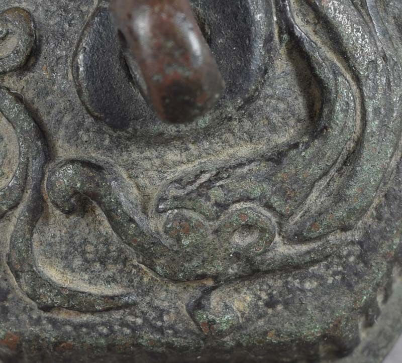 18c bronze SUIGARAAKE netsuke DRAGON & PEARL - 4