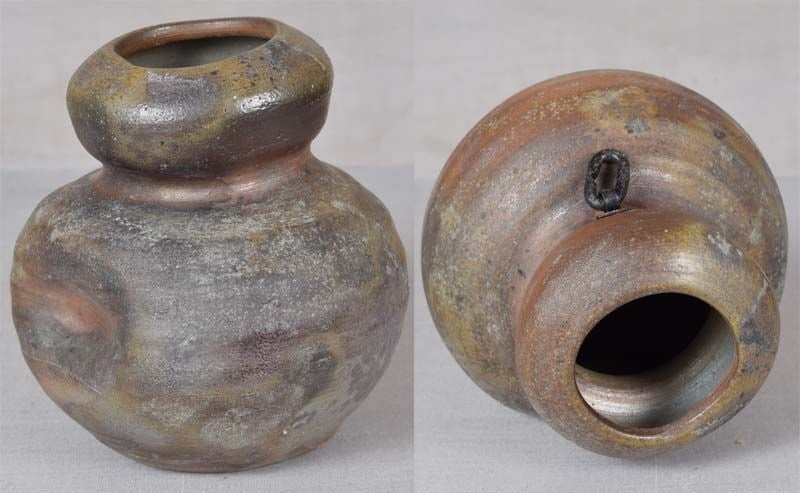 19c BIZEN tea ceremony WALL VASE marked - 4