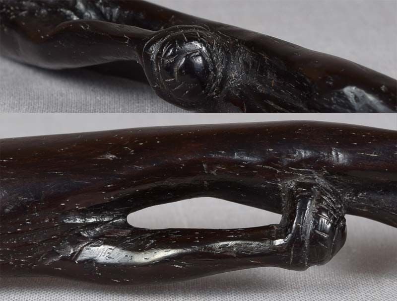 19c netsuke RUYI Buddhist scepter NYOI FUNGUS of IMMORTALITY - 4