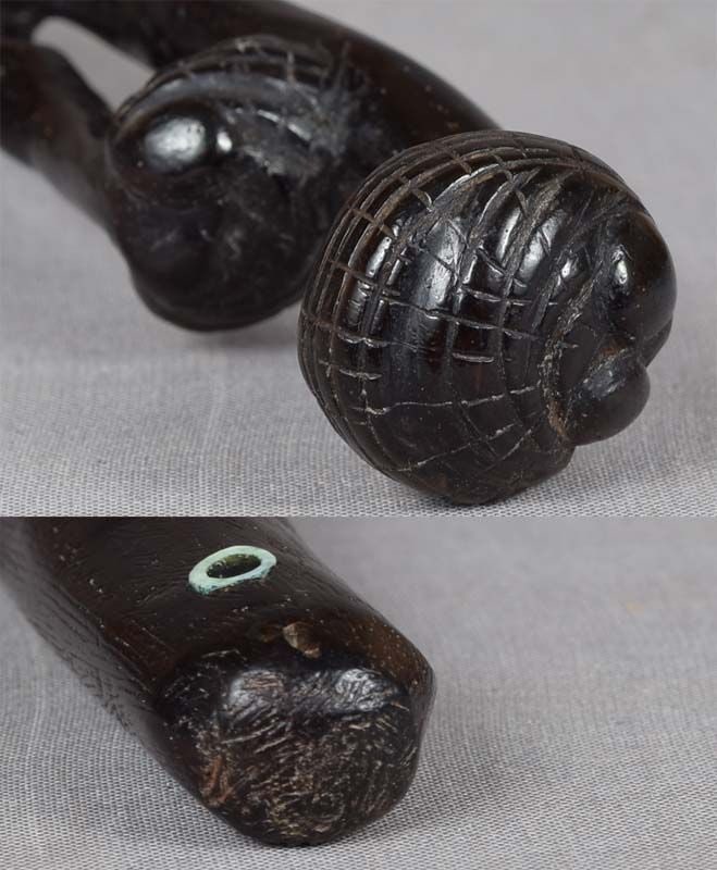19c netsuke RUYI Buddhist scepter NYOI FUNGUS of IMMORTALITY - 5
