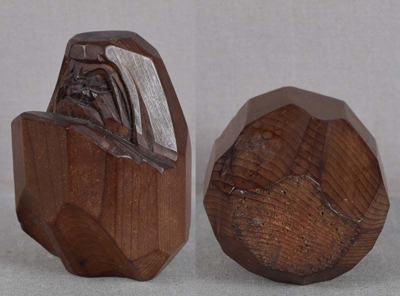 19c okimono DARUMA Hida netsuke school - 4