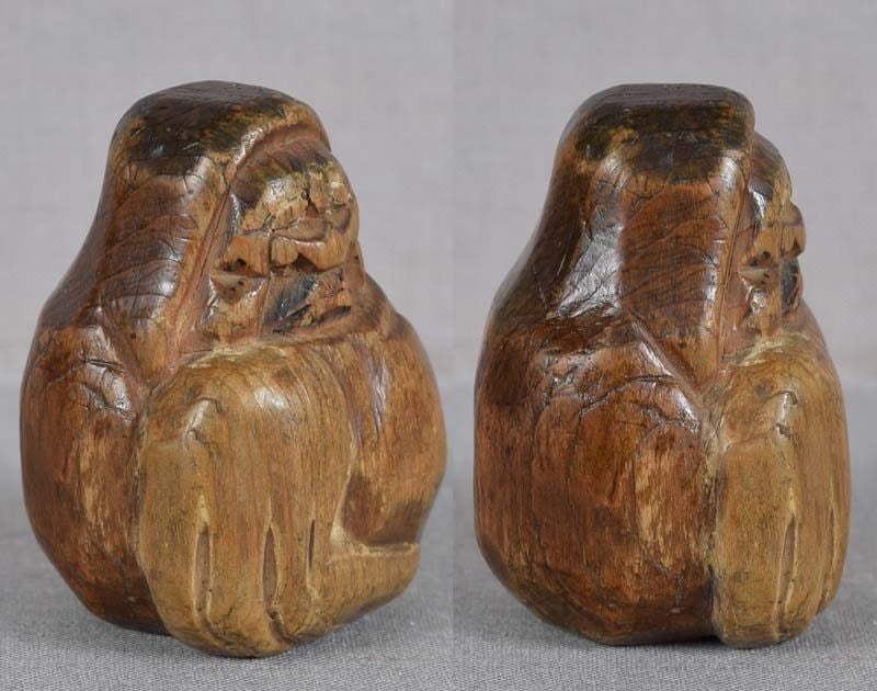 19c Hida netsuke DARUMA by SHOZAN - 2