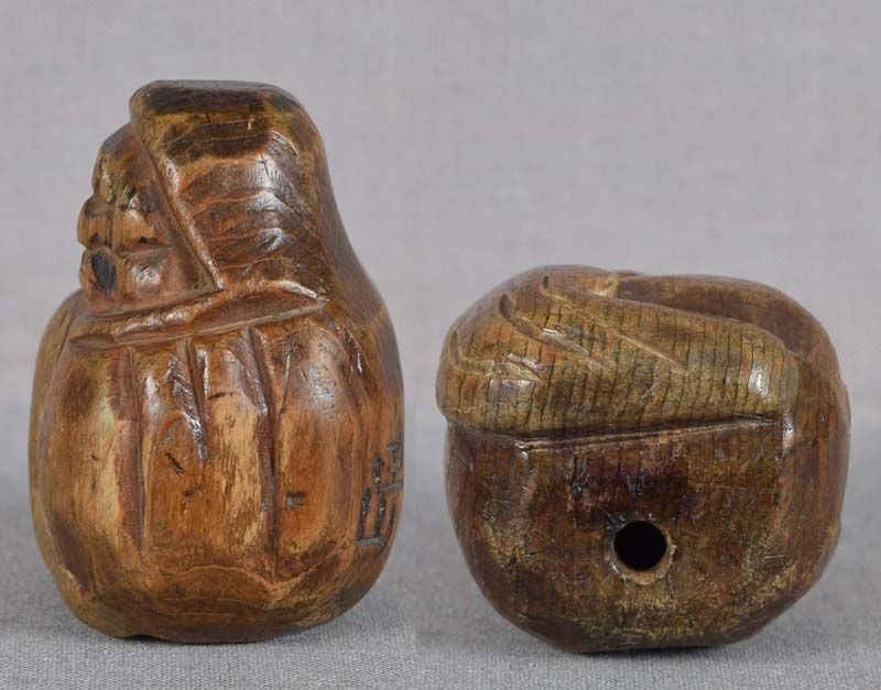 19c Hida netsuke DARUMA by SHOZAN - 4