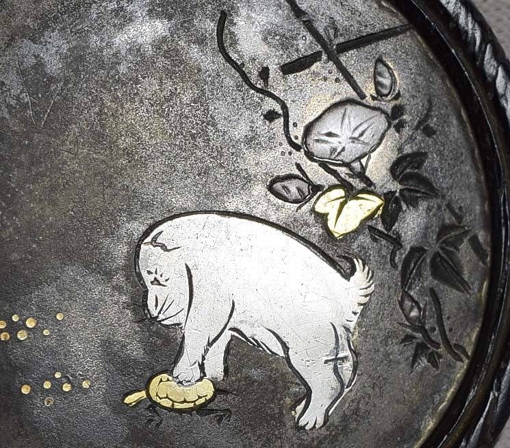 19c kagamibuta netsuke PUPPY & TURTLE - 2