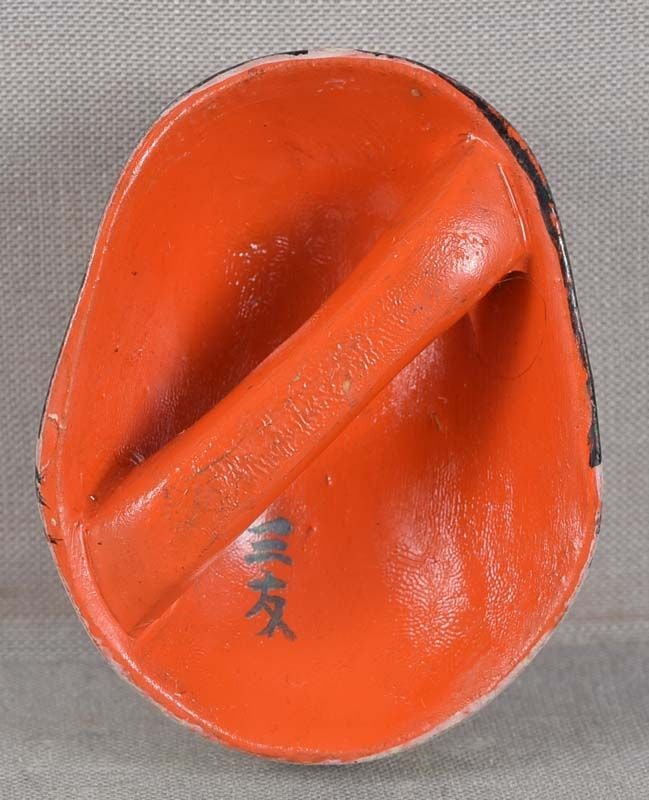 19c mask netsuke OTO (OKAME) by SANYU - 3