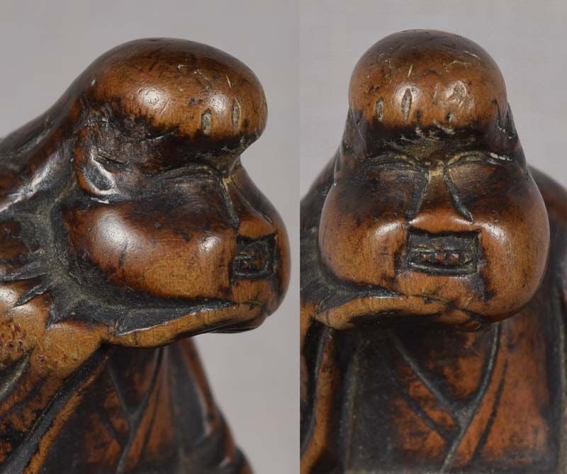 19c shunga netsuke OKAME & mushroom - 3