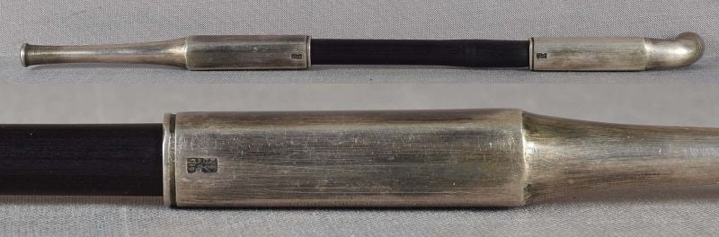 19c Japanese silver KISERU TOBACCO PIPE - 2