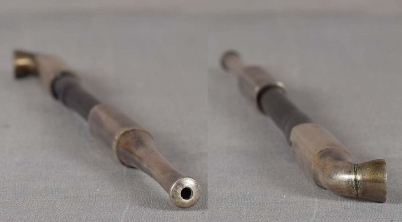 19c Japanese silver KISERU TOBACCO PIPE - 4