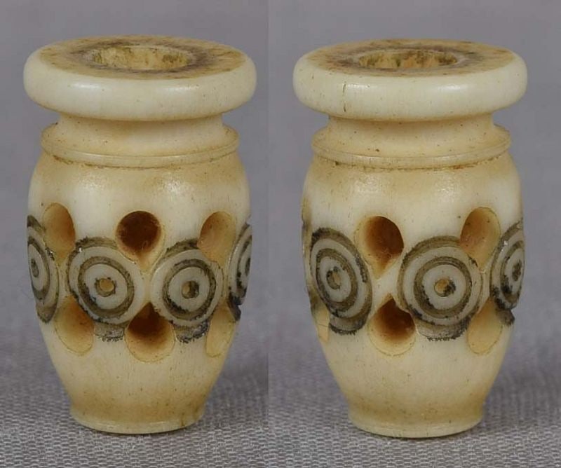 19c OJIME netsuke slide SAKE JAR - 2