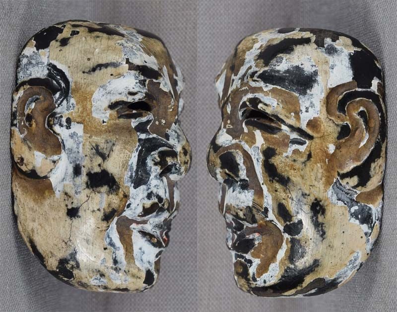 19c saishiki netsuke mask CHUJO - 2