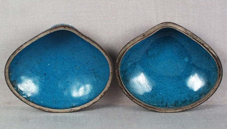19c Japanese CLOISONNE tea ceremony KOGO clam shell - 4