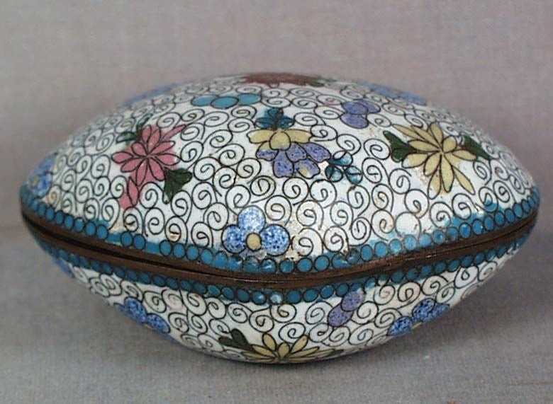 19c Japanese CLOISONNE tea ceremony KOGO clam shell - 5