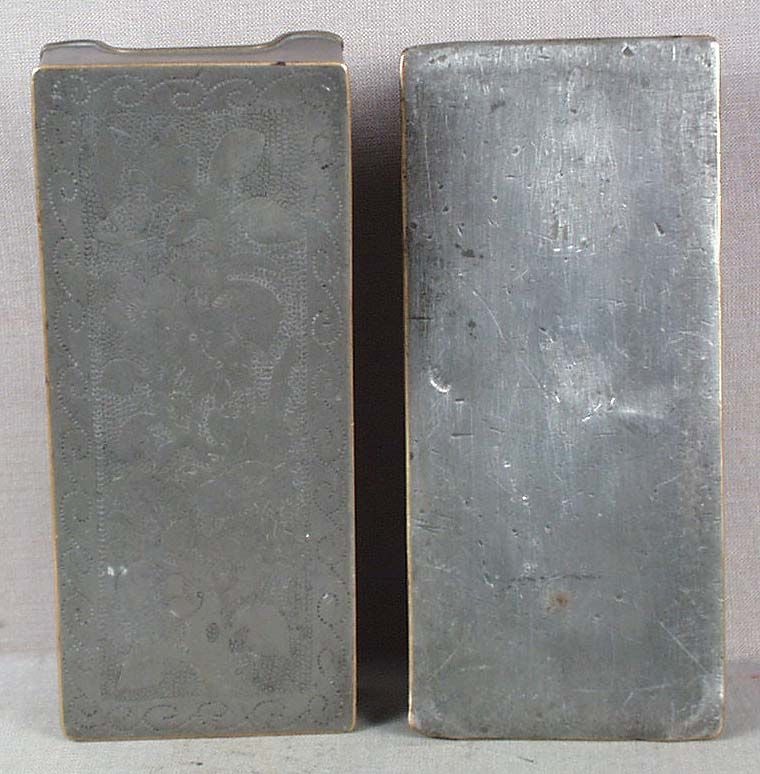19c Chinese scholar pewter BOX by HUANG YOU - 5