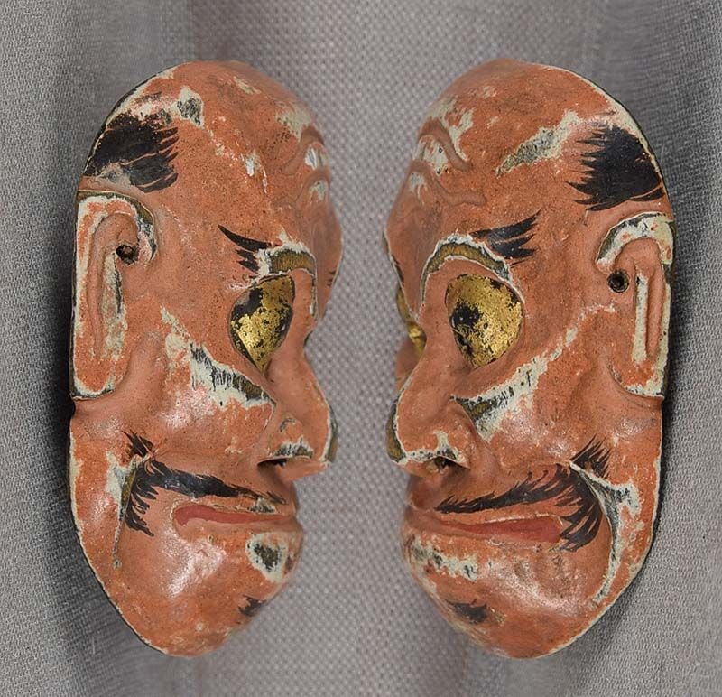 19c mask netsuke BISHAMON - 2