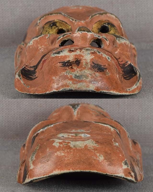 19c mask netsuke BISHAMON - 4