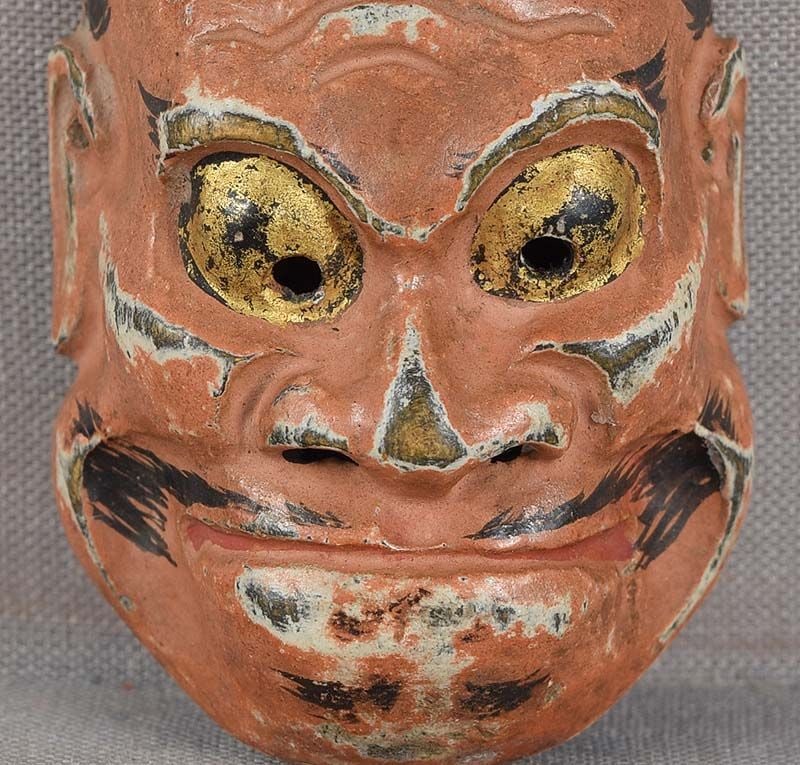 19c mask netsuke BISHAMON - 5