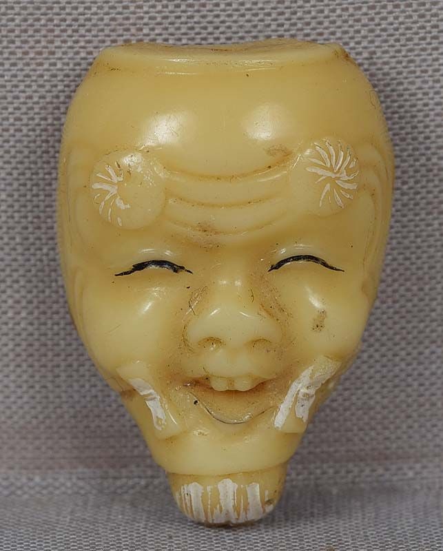 1920s celluloid netsuke OKINA Sambaso MASK (1 of 4)