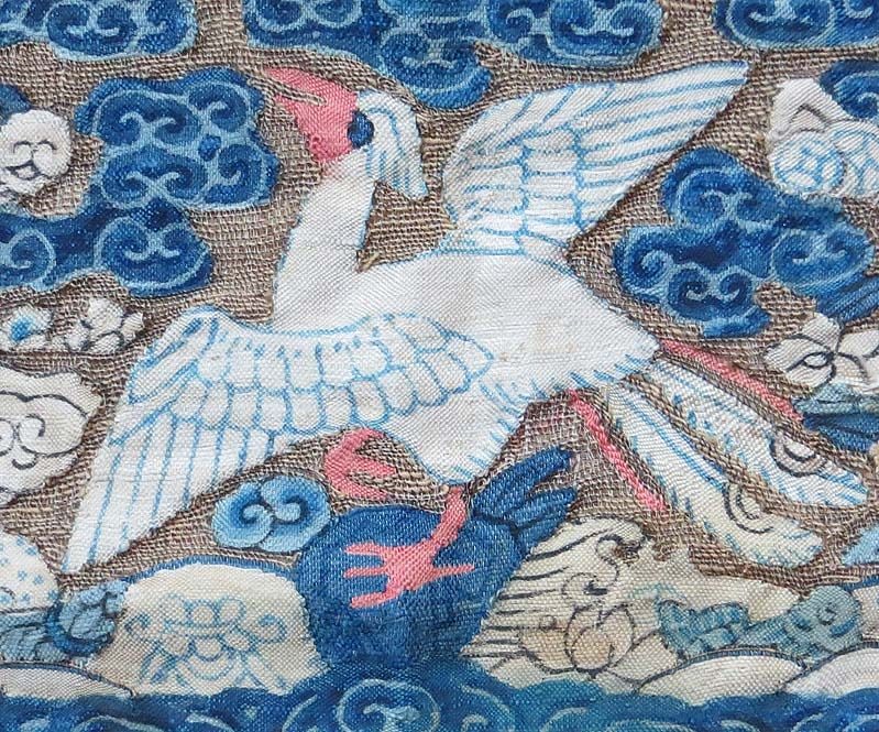 Early 19c Chinese KESI textile 9th RANK BADGE MANDARIN SQUARE - 2