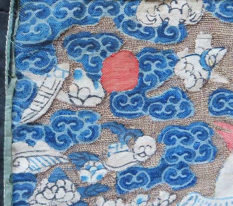 Early 19c Chinese KESI textile 9th RANK BADGE MANDARIN SQUARE - 3