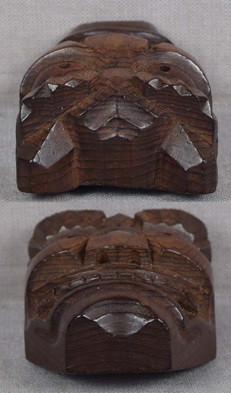 19c netsuke ONI mask by SUKEYOSHI Hida school - 3