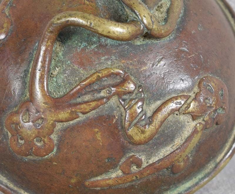 18c bronze SUIGARAAKE netsuke FLOWERING PRUNUS - 5